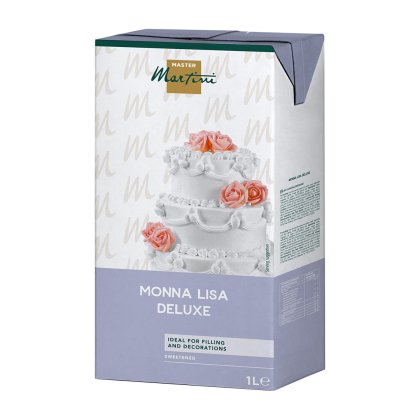 Master Martini Monna Lisa Deluxe 1公升裝甜味淋面,白色多層蛋糕配粉紅玫瑰